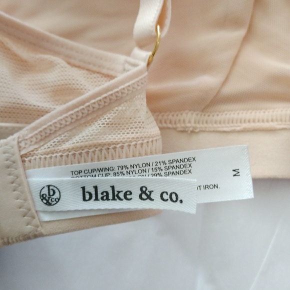 blake & co. Mesh Insert Bralettes, Toasted Almond, Size Medium, Set of 2 - Picture 10 of 14